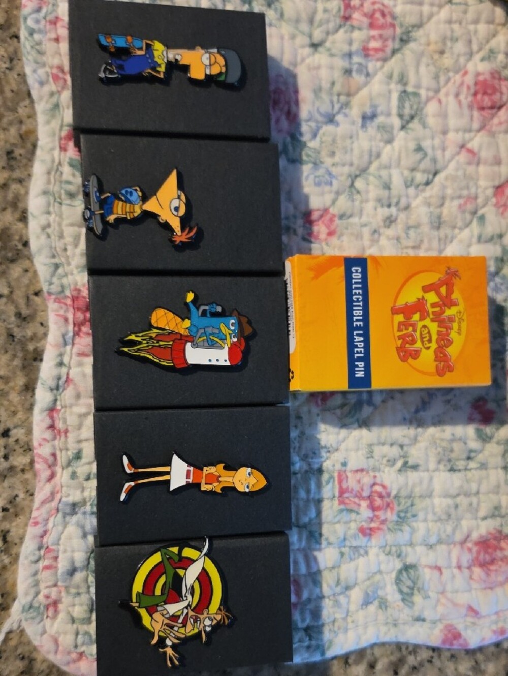 Disney Phineas and Ferb Collectible Lapel Pin Set 5 Out Of 6 Pins - Picture 2 of 7